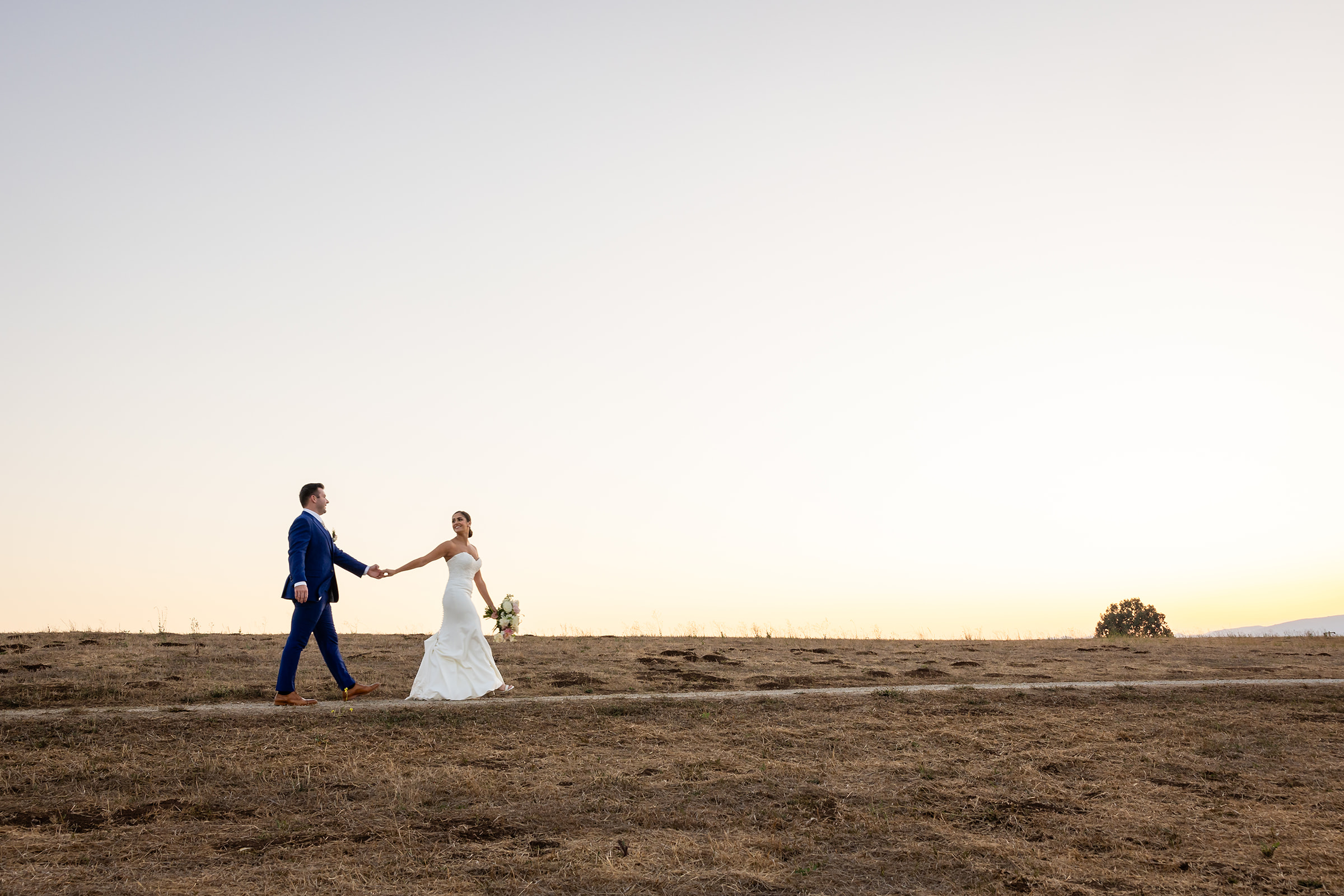 A couple married at Flying Caballos Ranch with iconic landscape views