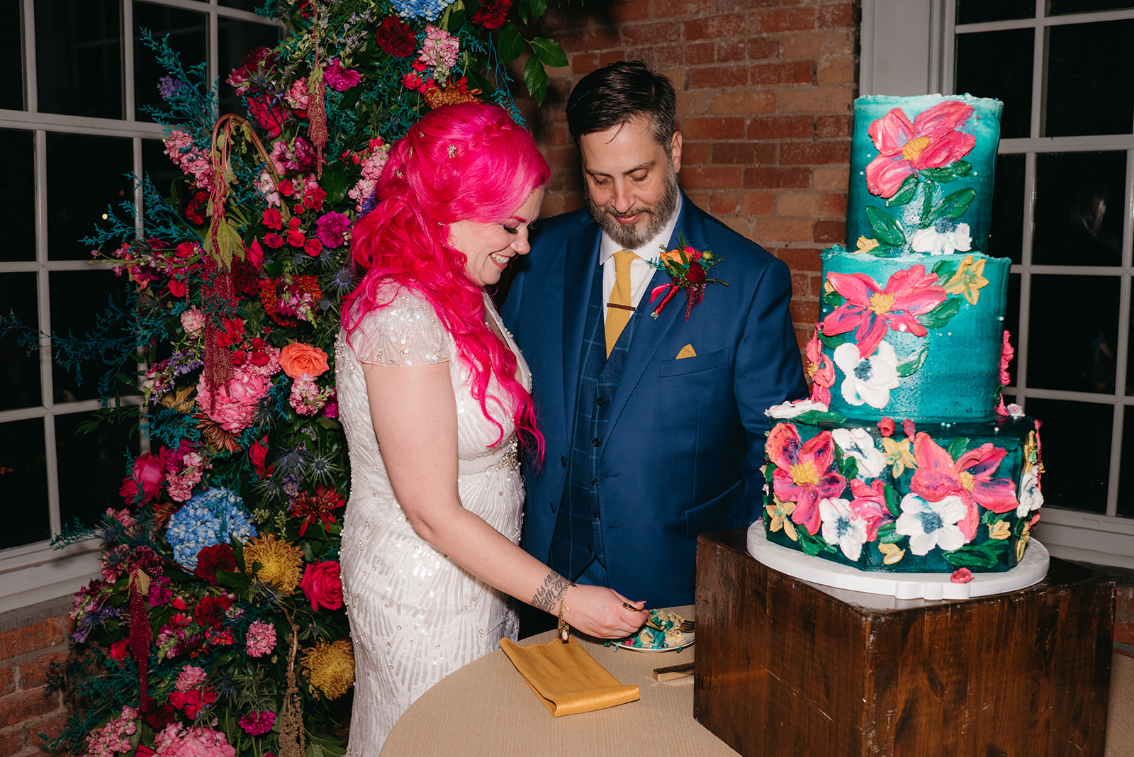 Colorful, Tropical Summer Wedding at the Cotton Room