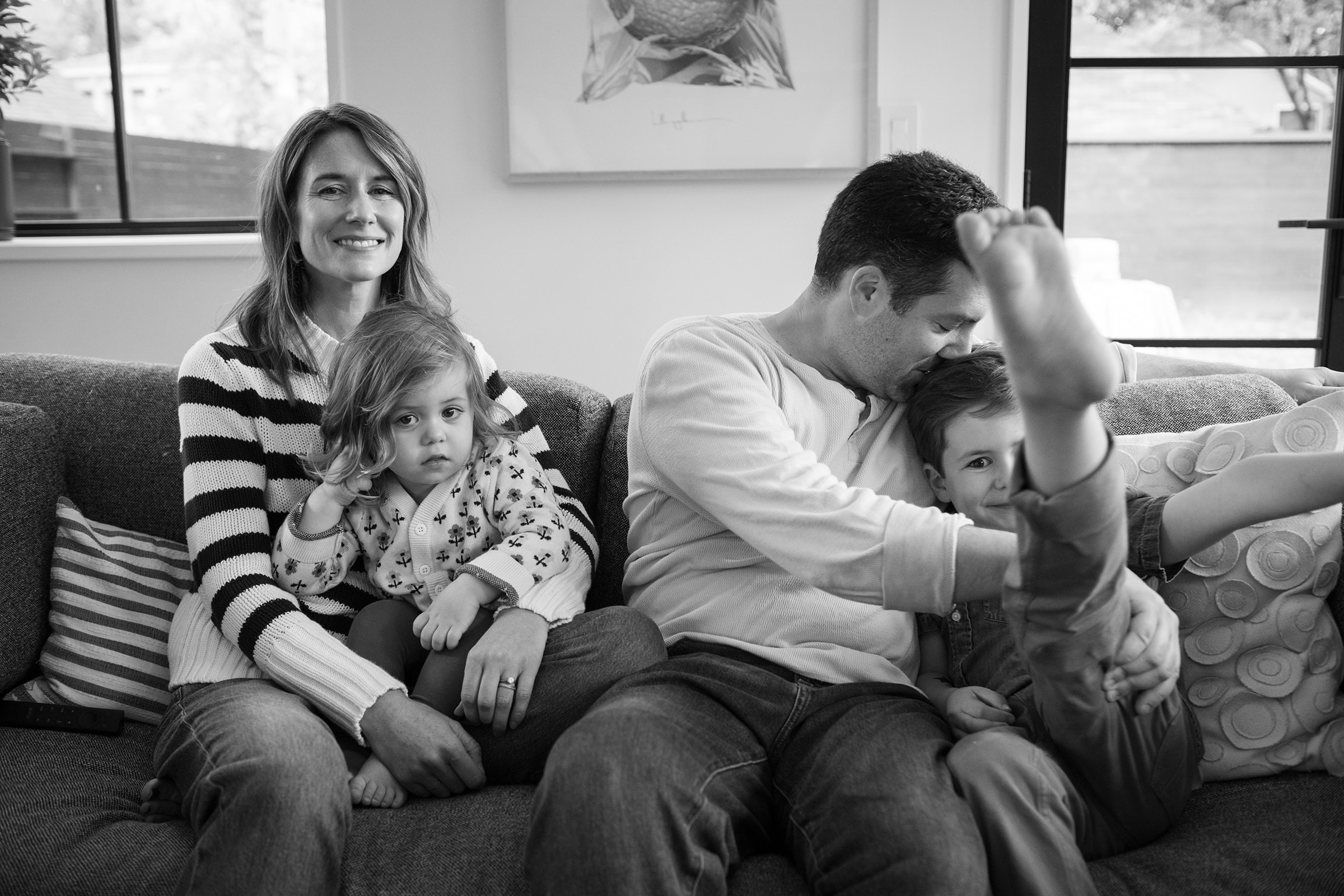 Candid and playful family session at home in Minneapolis