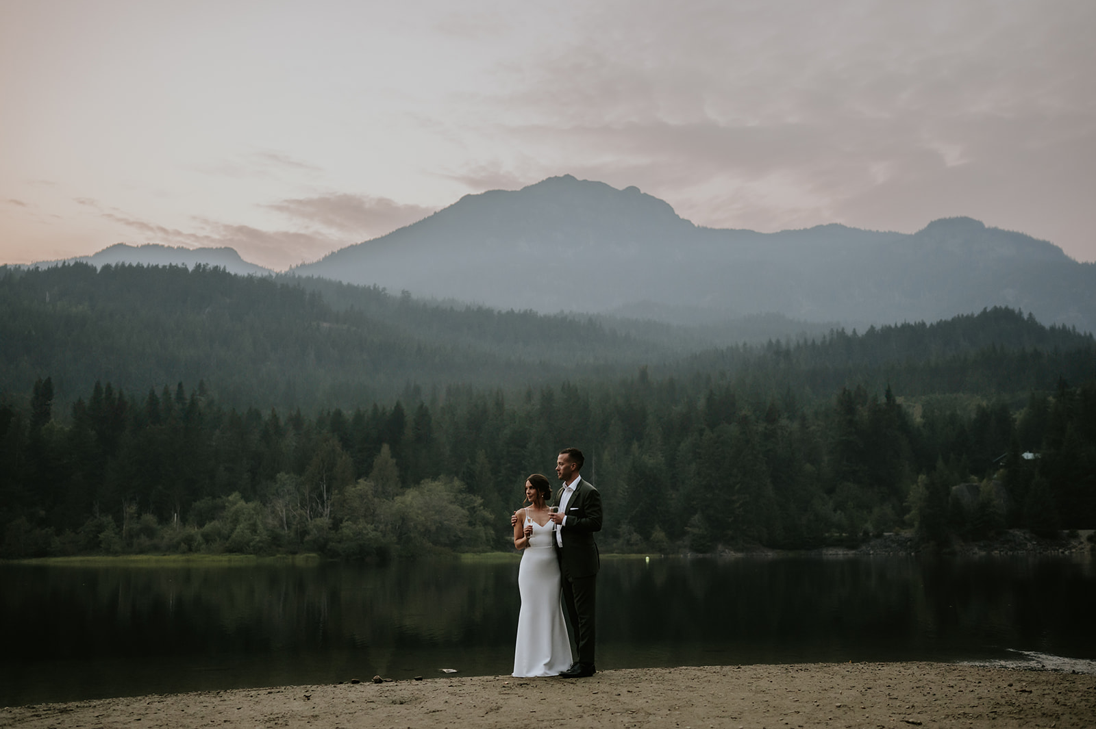 Nita Lake Lodge Wedding Sunset