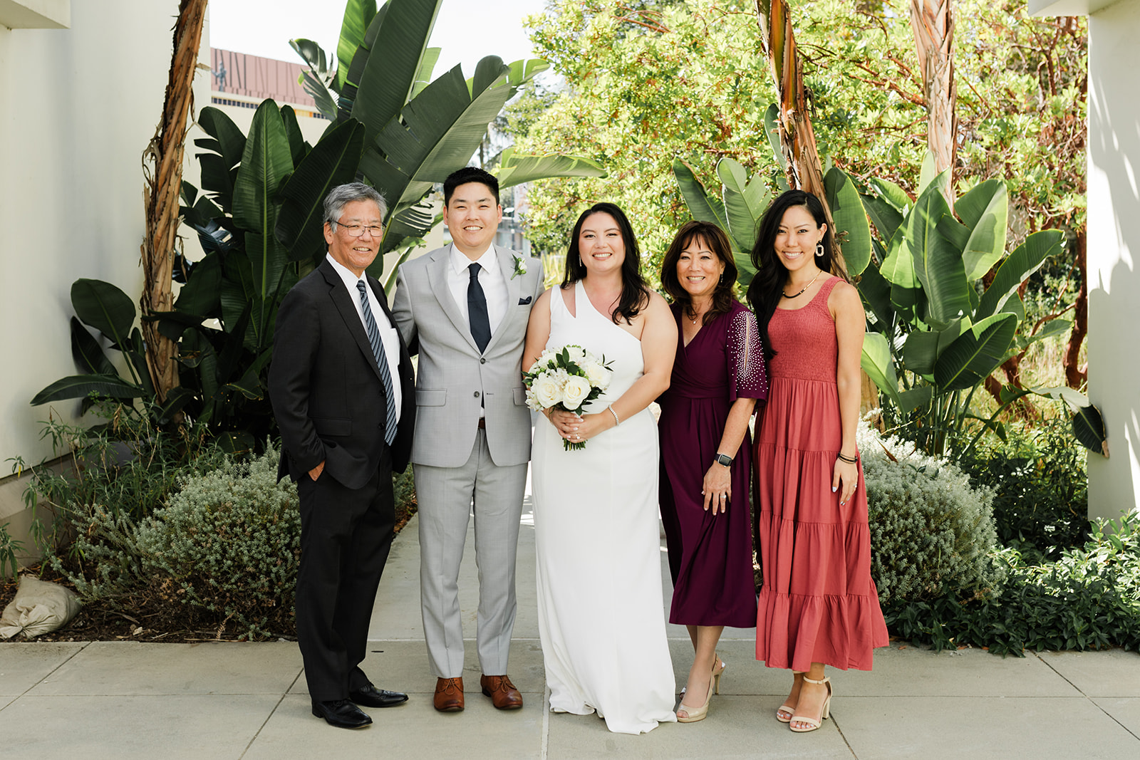 Gorgeous family wedding portaits at a couples Beverly Hills City Hall elopement