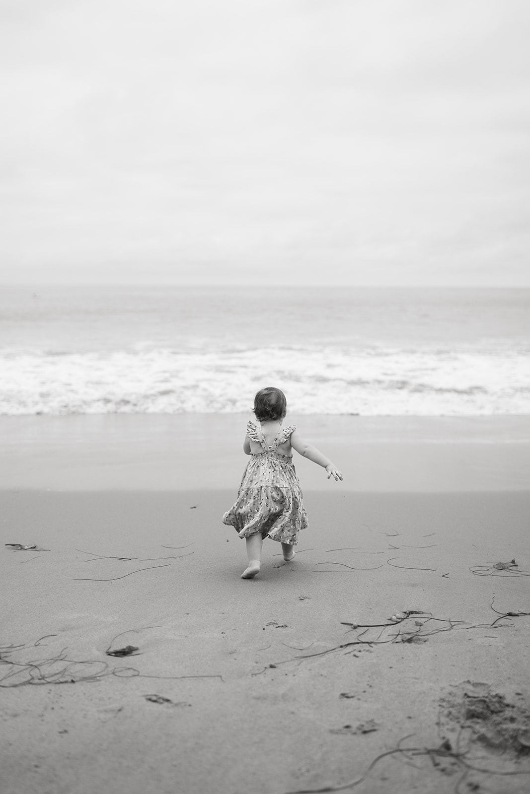 laguna beach southern california socal cloudy beach family session black and white pictures couples photos family photos