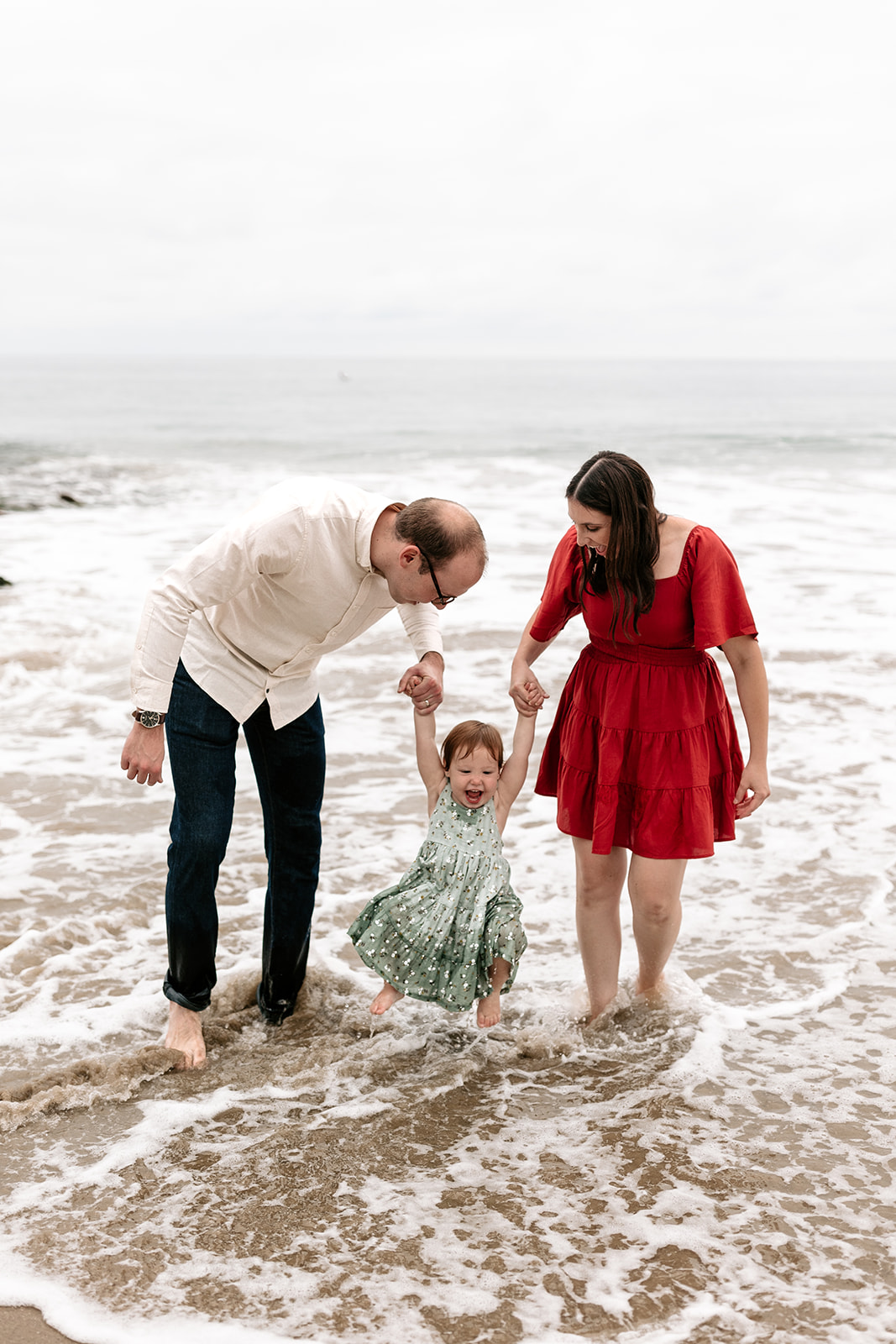 laguna beach southern california socal cloudy beach family session father daughter pictures mother daughter pictures 