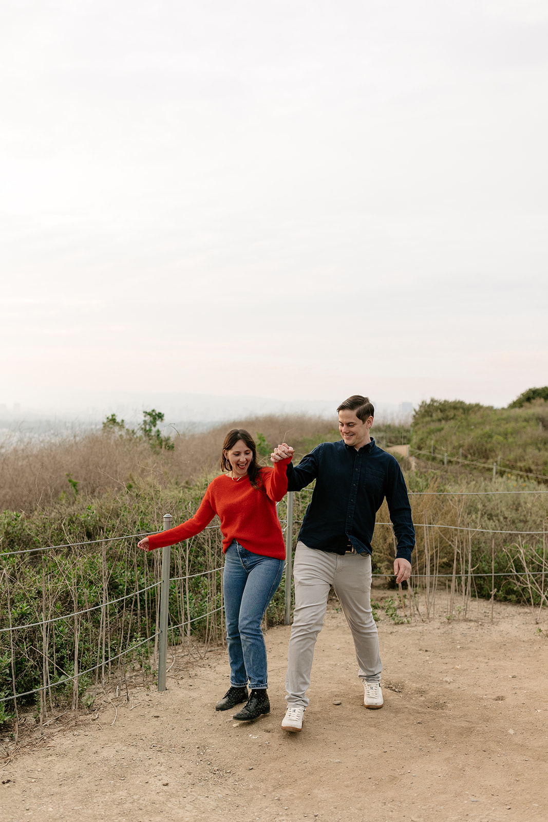 southern california socal baldwin hills park engagement photoshoot outfit inspo inspiration couples photoshoot couples