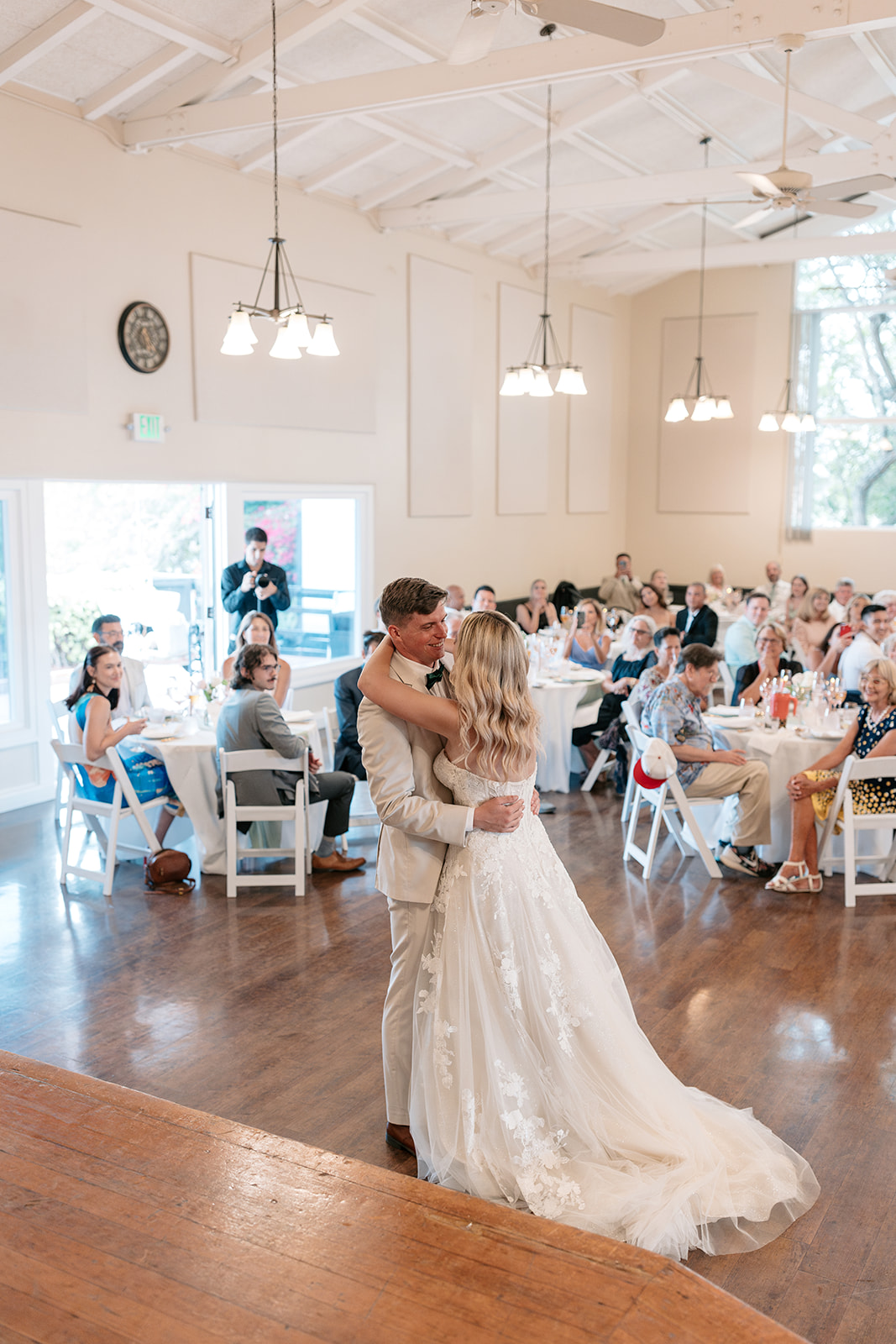 womens club wedding southern california laguna beach indoor wedding reception bridal party pics celebration socal 