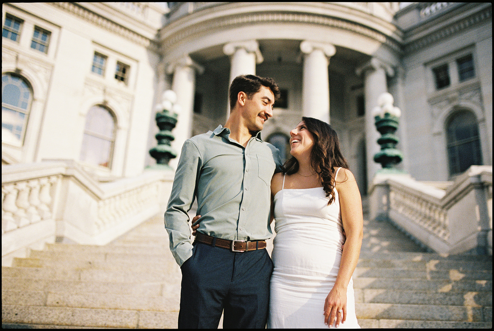 Wisconsin engagement session at state capital building