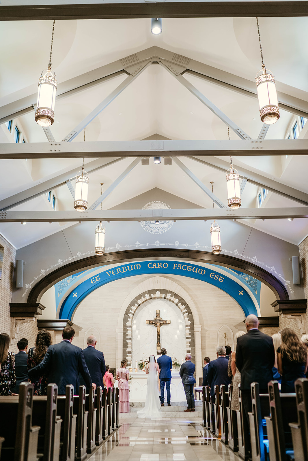 catholic wedding ceremony at stunning chapel in Colorado
