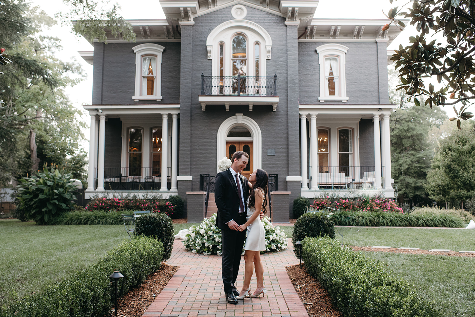 small, Heights House wedding in downtown Raleigh. 