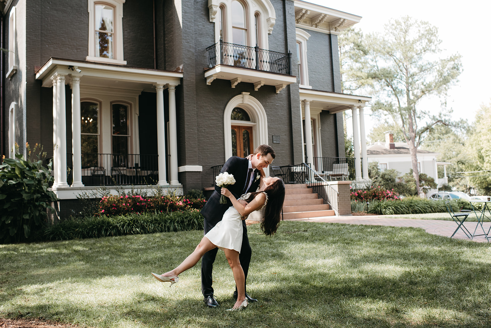 small, Heights House wedding in downtown Raleigh. 