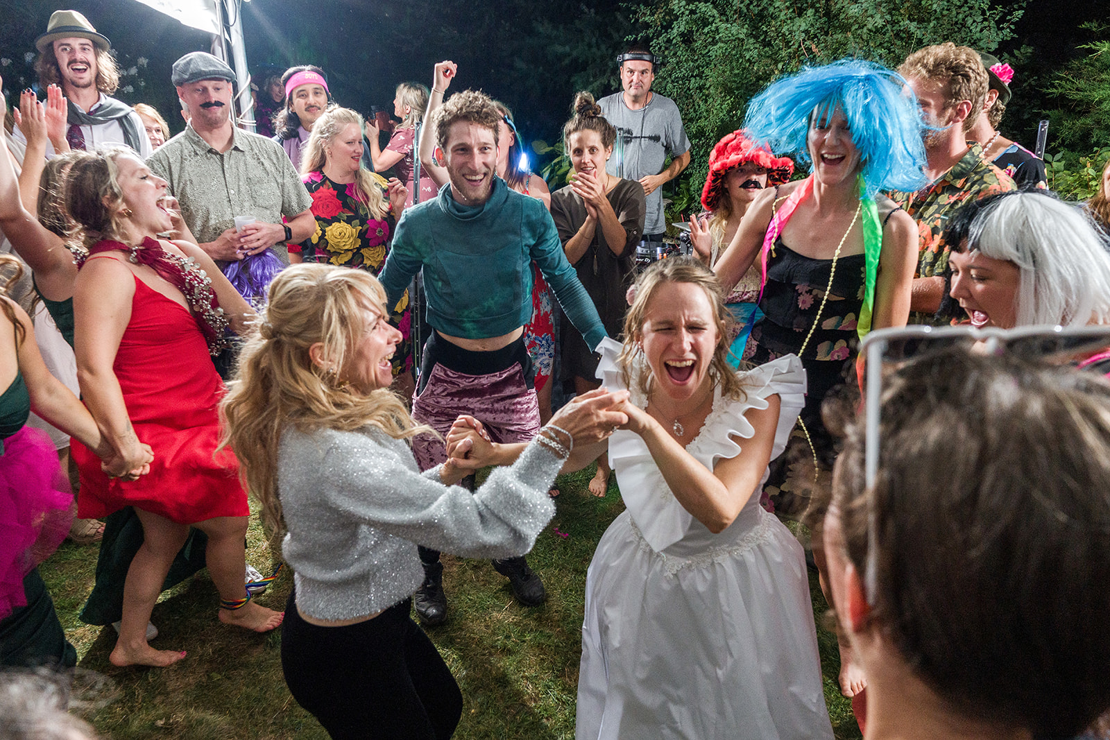 late night dance party at their nelson bc backyard wedding documentary photography 4