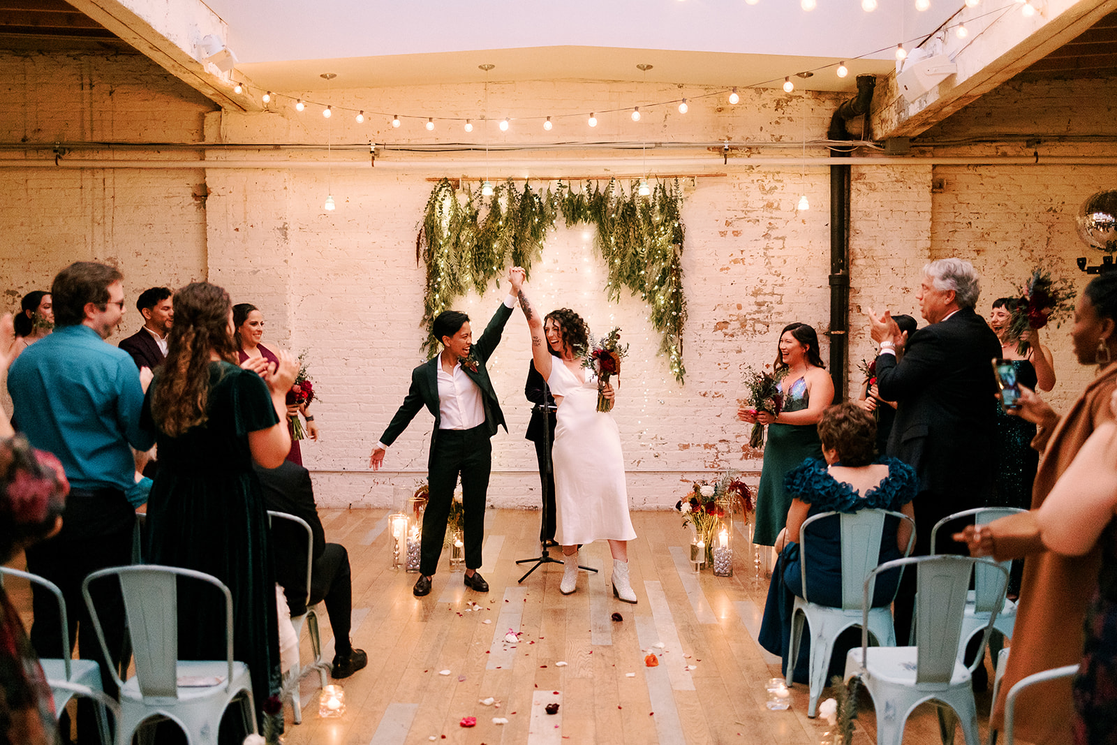 wedding ceremony at the joinery in chicago