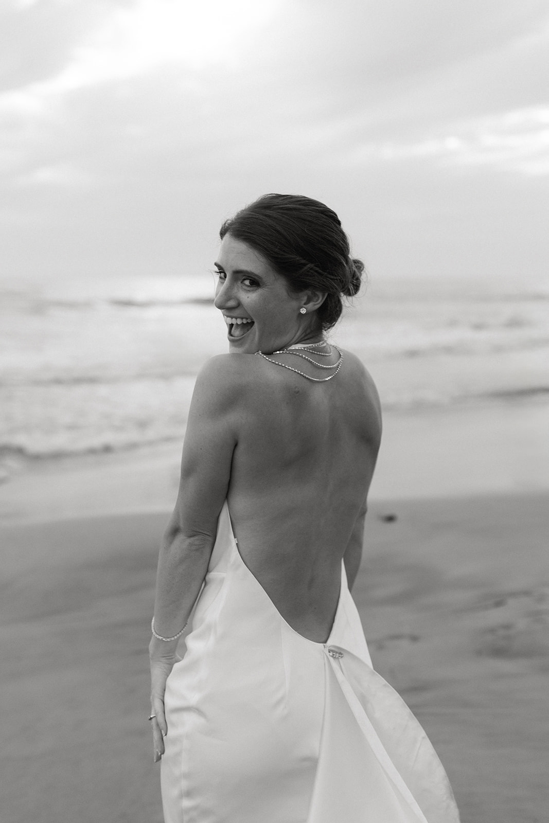 backyard beach wedding elopement encinitas southern california socal black and white pictures bridal portraits photos