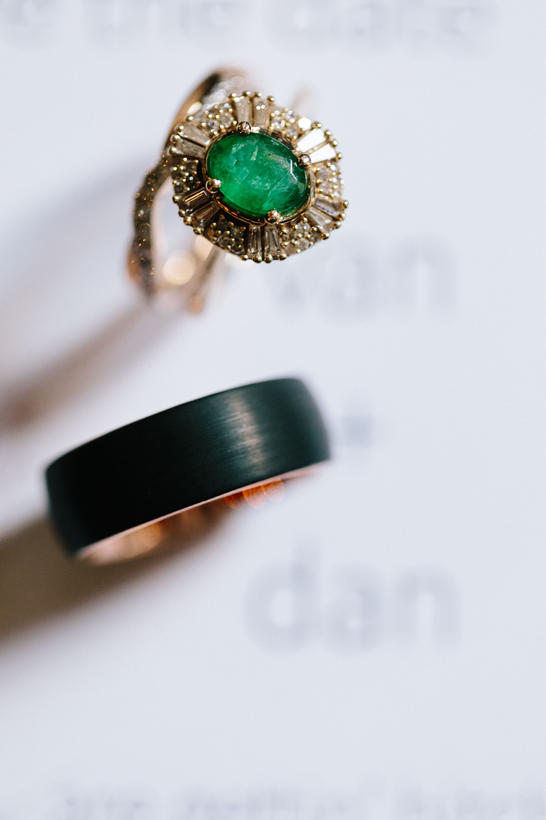 Emerald wedding ring