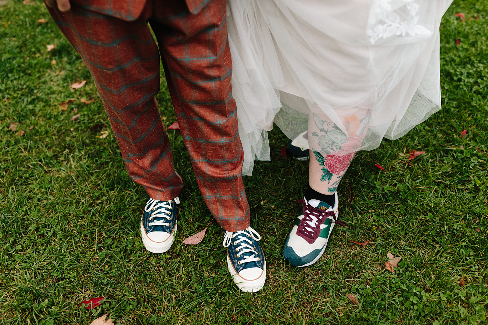 gym shoes with wedding attire