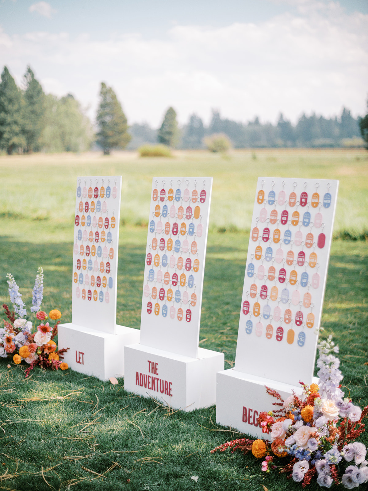 Black Butte Ranch Wedding Seating chart  