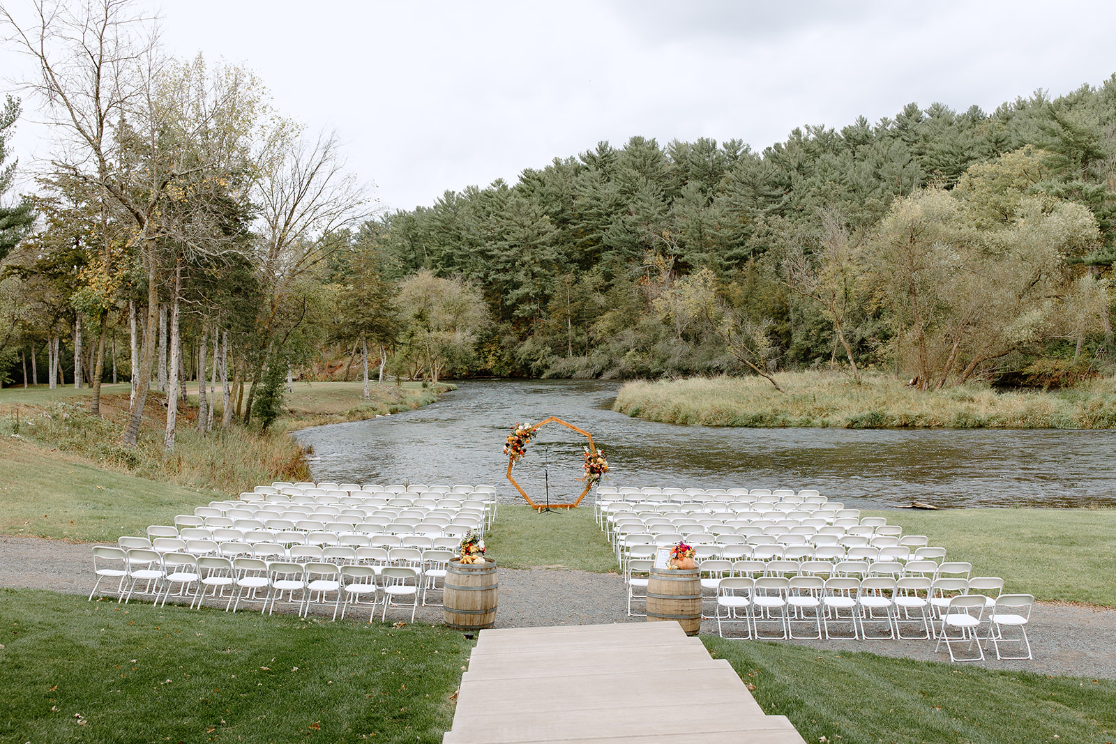 Ceremony site in front of the Apple river