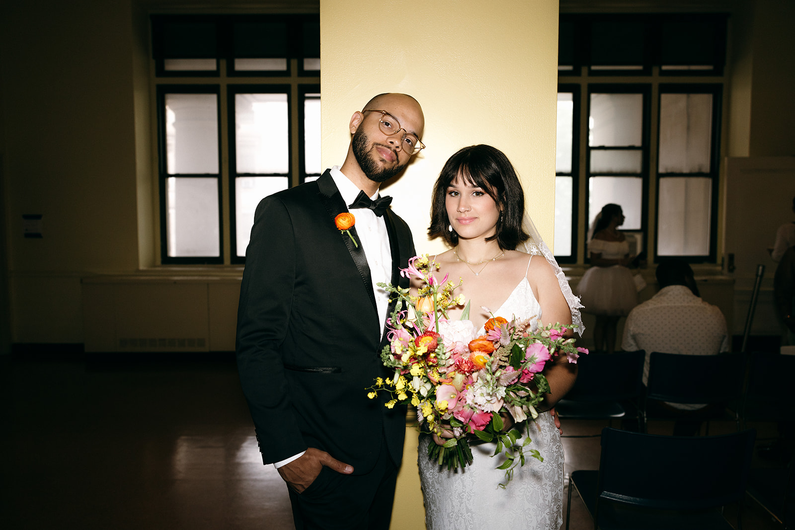 A couple who eloped at the Brooklyn Borough Hall