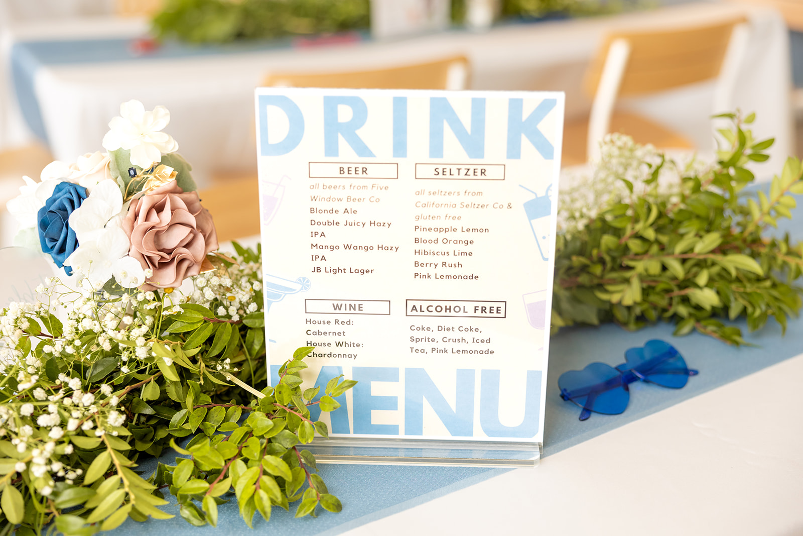 custom drink menu wedding