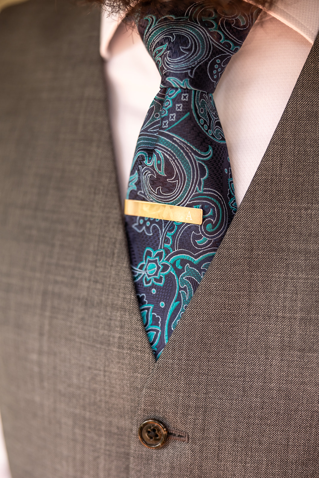 groom custom engraved tie clip
