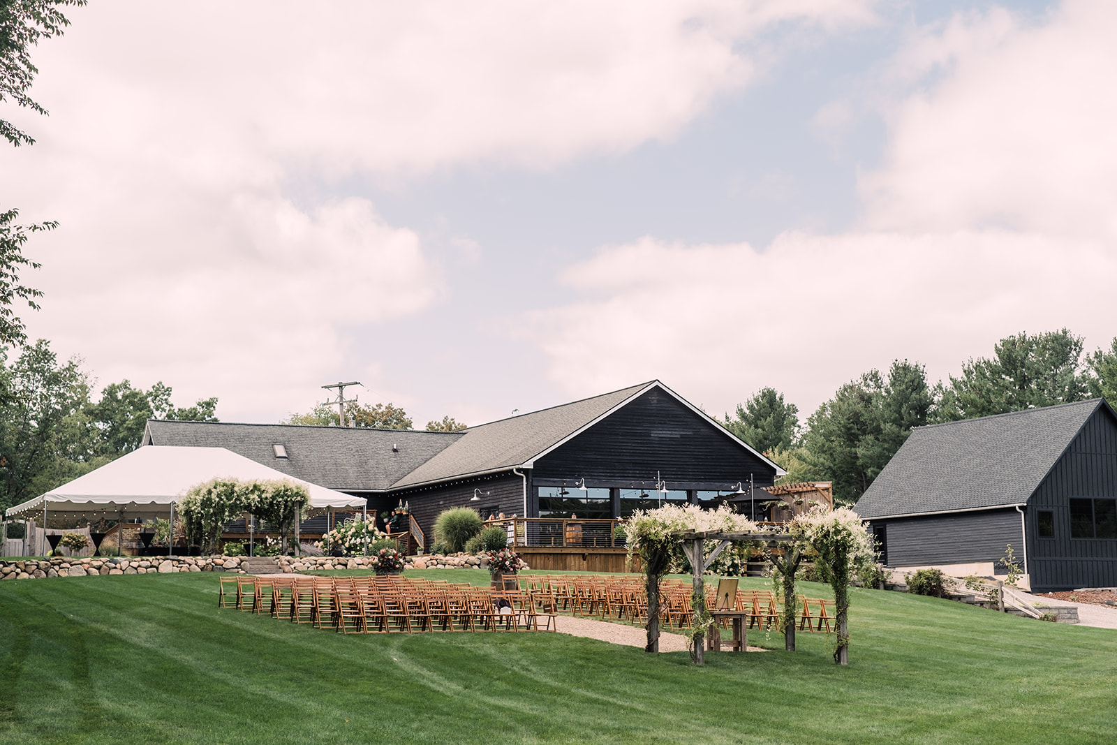 Vineyard wedding at Westers Family Barn in Michigan