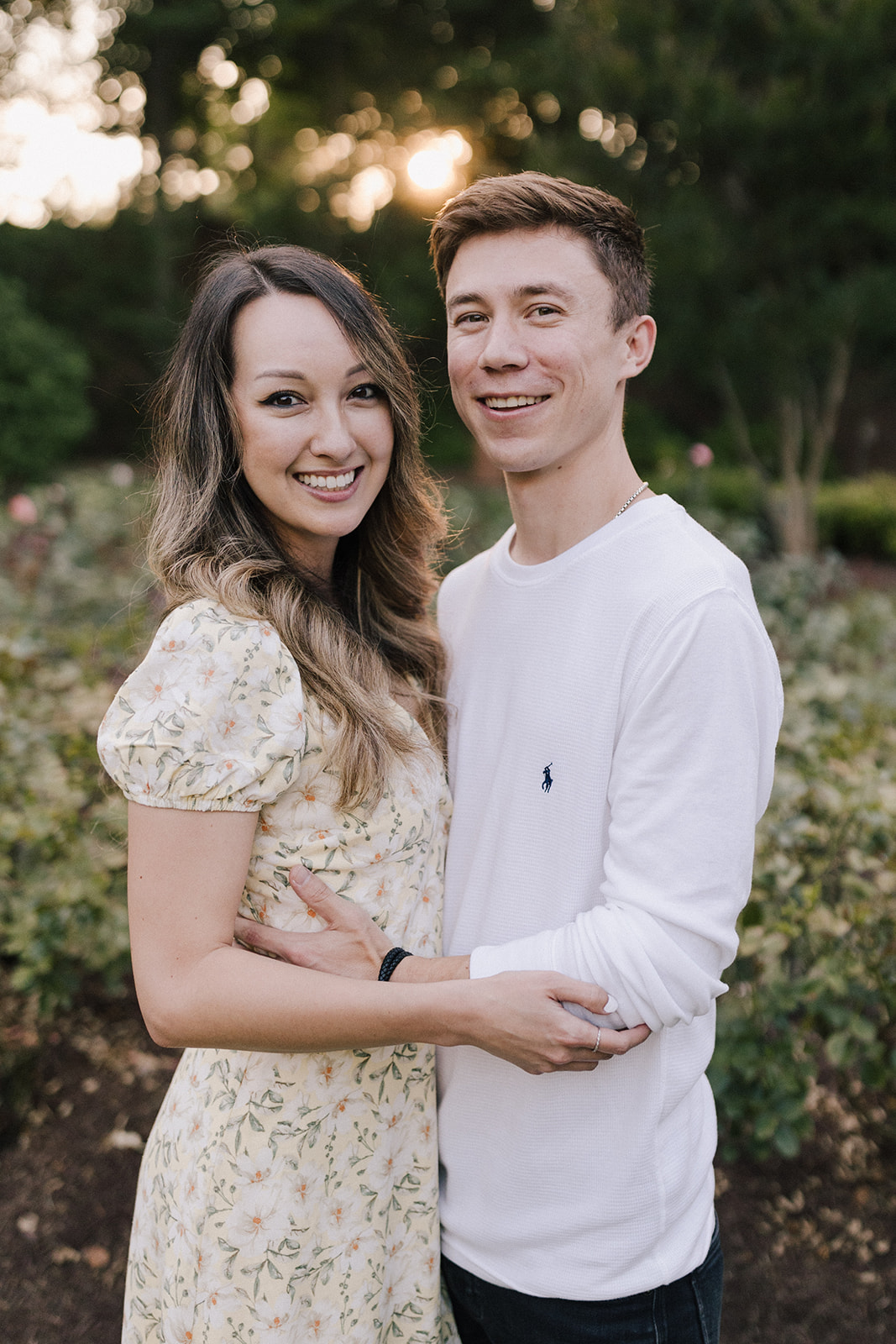 Couples Mini Session in Raleigh Rose Garden in North Carolina