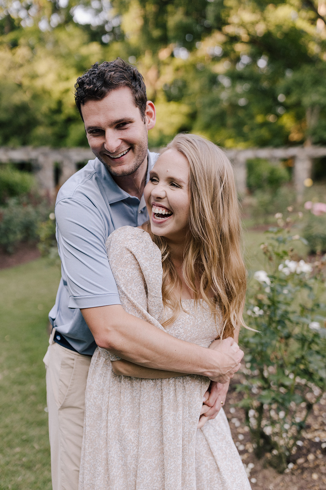 Maternity Session in Raleigh Rose Garden in North Carolina