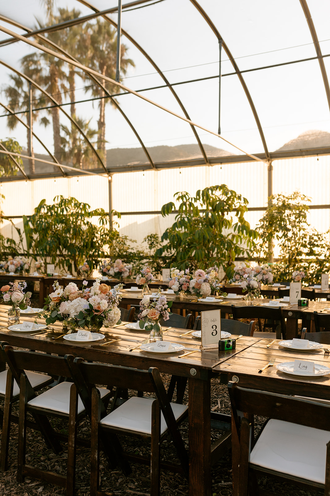 wedding the greenhouse pnoc orange county california fairytale wedding willow tree wooden wedding arch oak tables