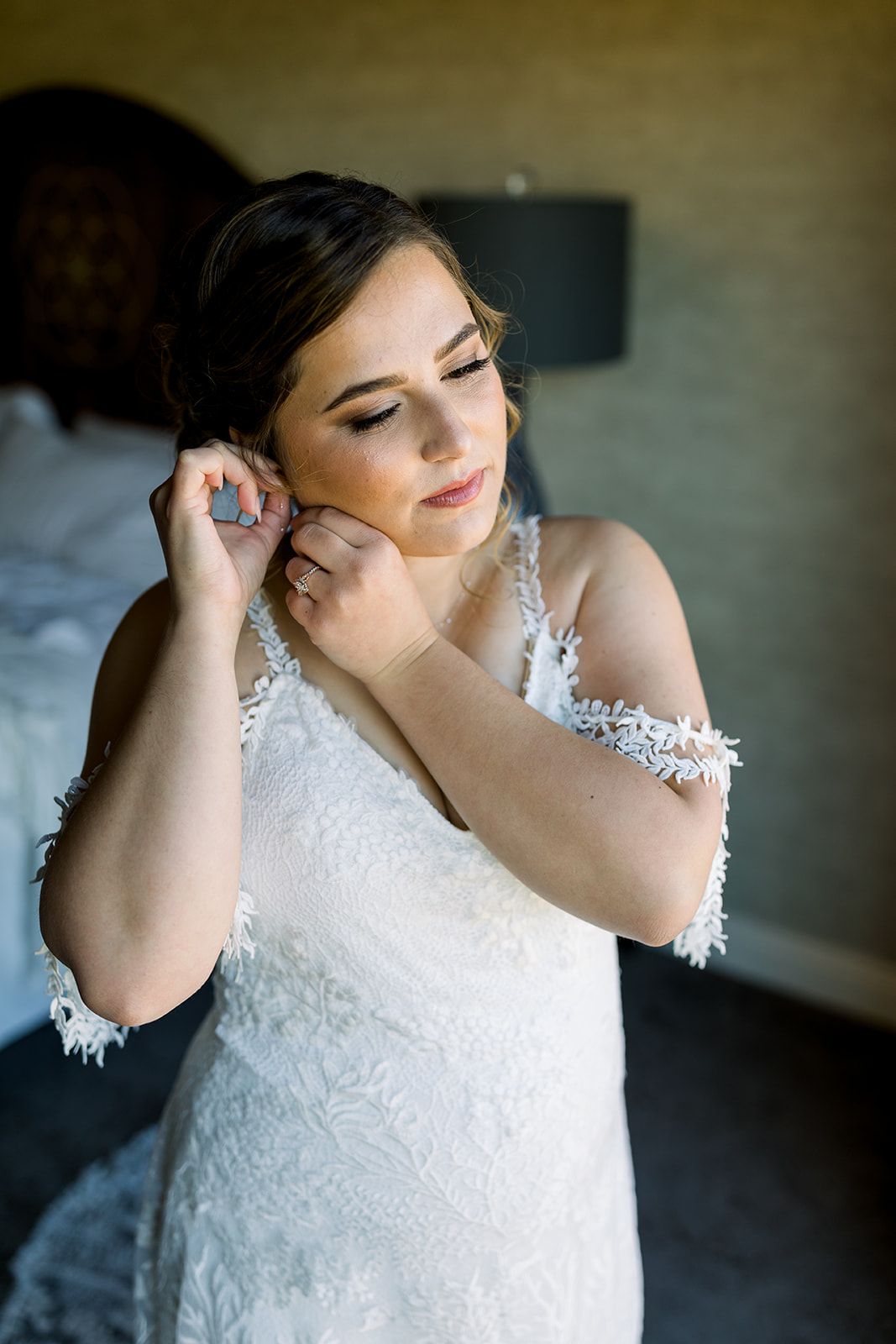 Bride gets ready for her wedding day