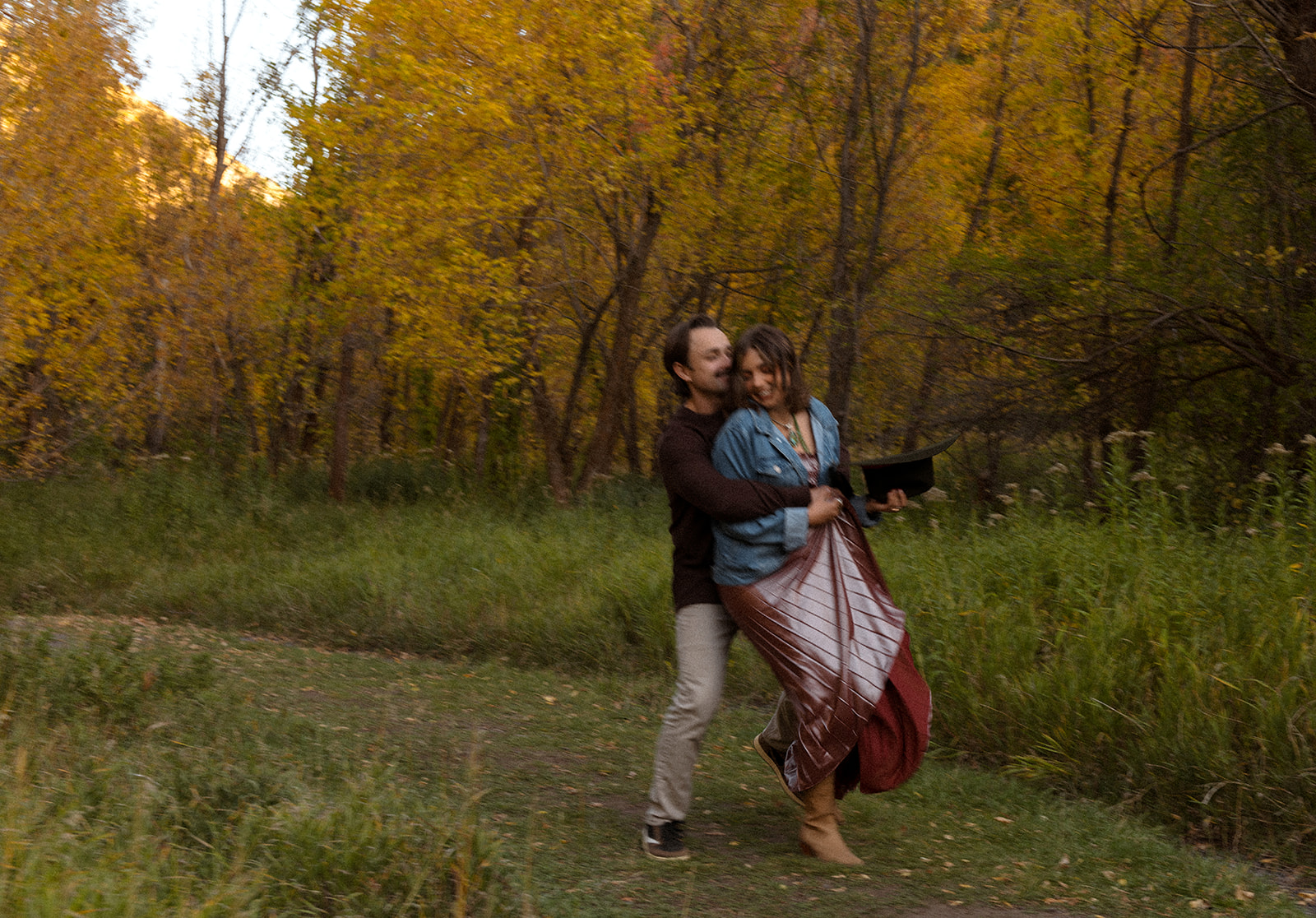 Romantic couples session at the start of fall in Utah