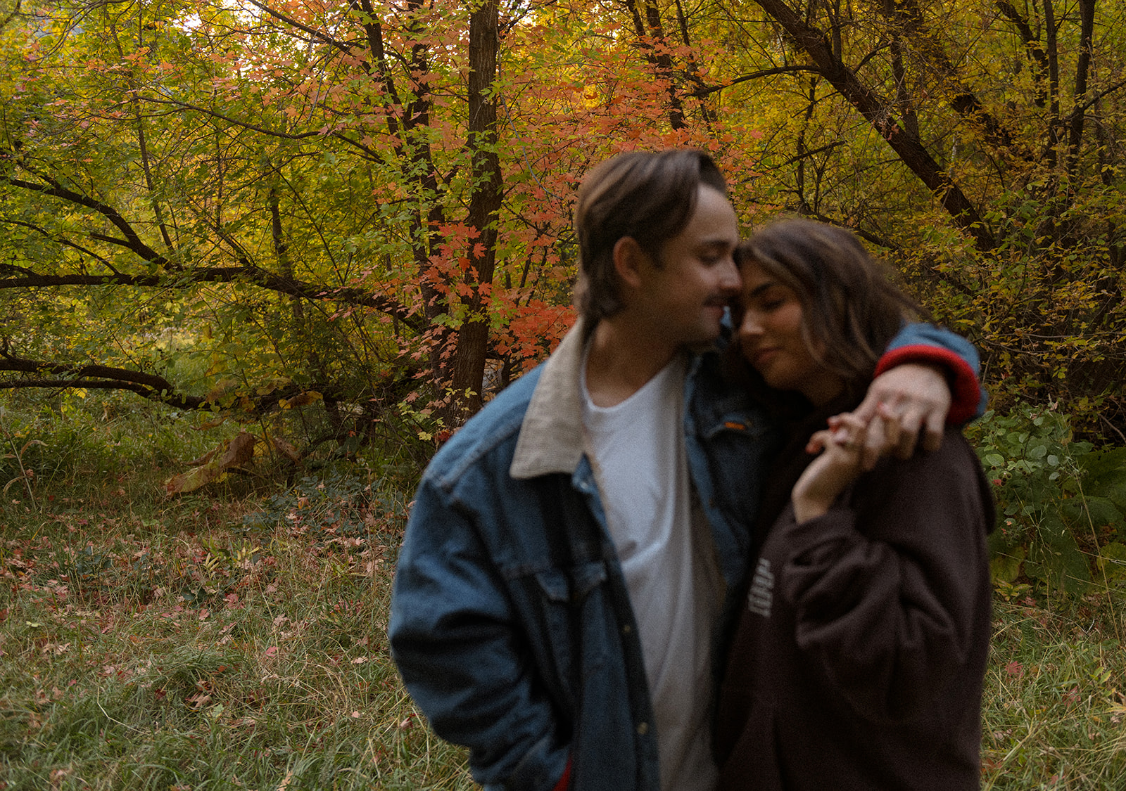 Romantic couples session at the start of fall in Utah