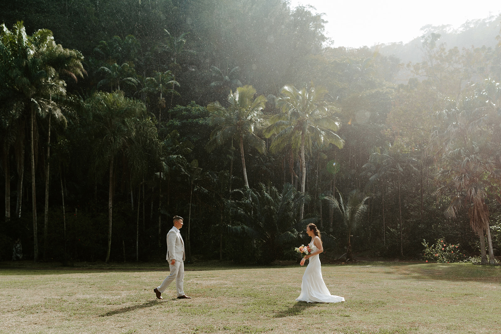 A couple who eloped on the North Shore of Oahu explore the jungle of Hawaii before their Hawaii wedding. 