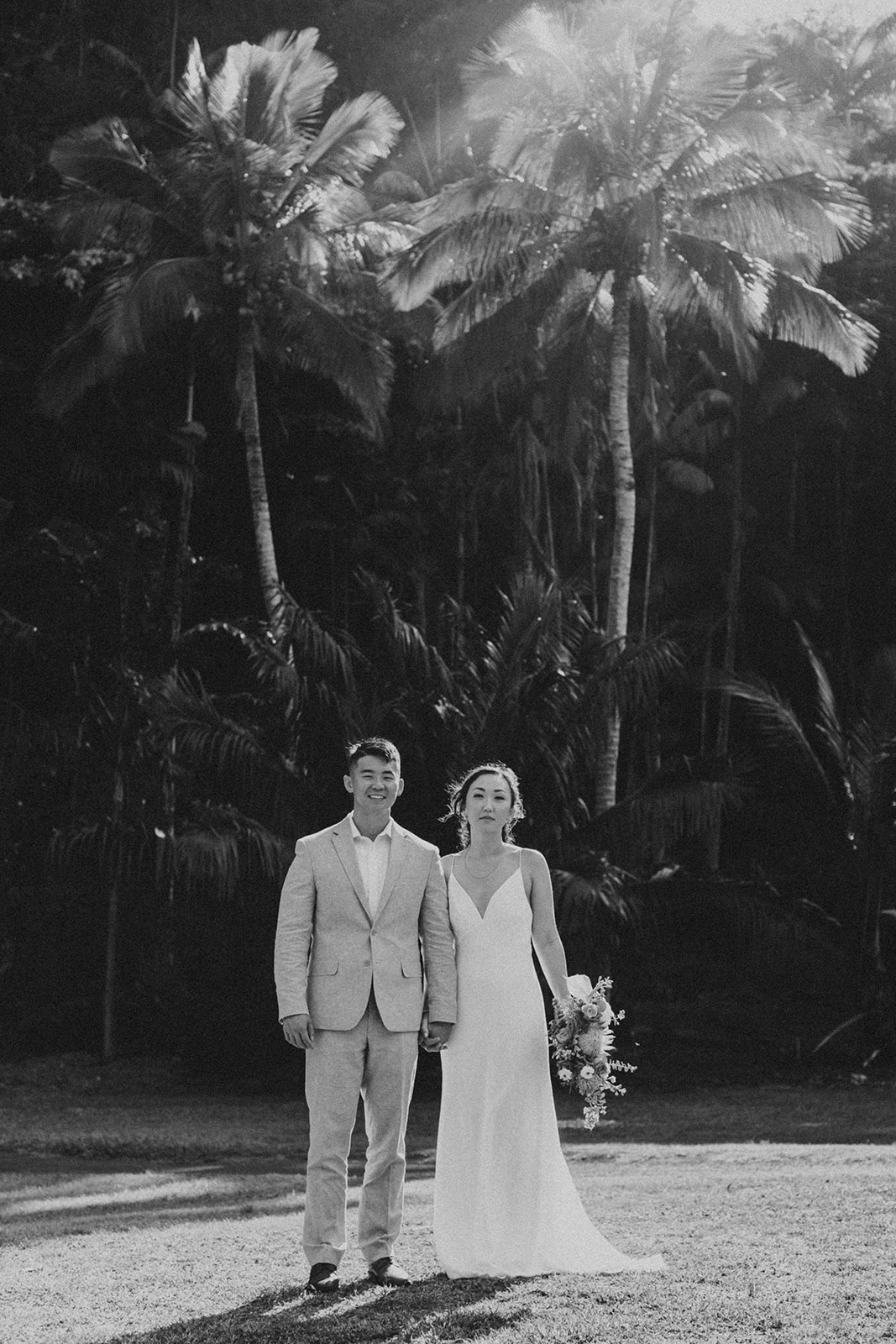 A couple who eloped on the North Shore of Oahu explore the jungle of Hawaii before their Hawaii wedding. 