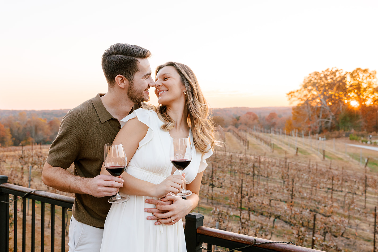 montaluce winery engagement, italian inspired in north georgia, fun candid tuscany vibes engagement photos red wine