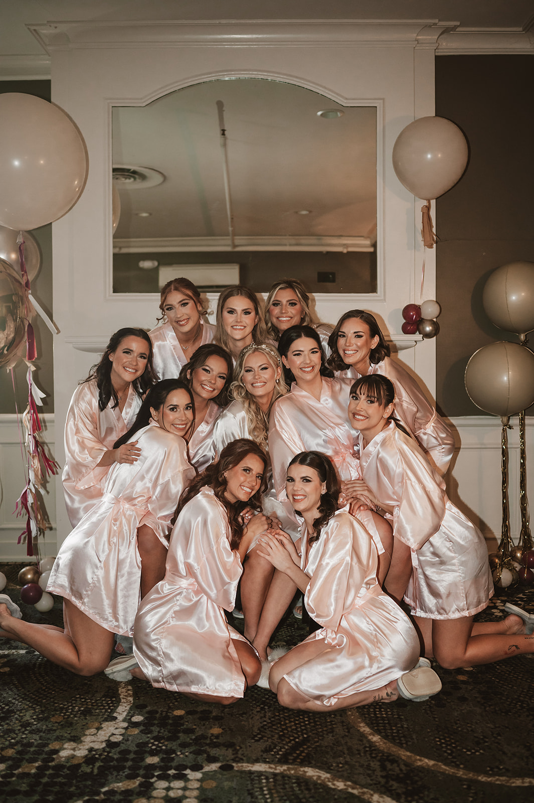 Chevy Chase Country Club Wedding Photo - Boho bridesmaids
