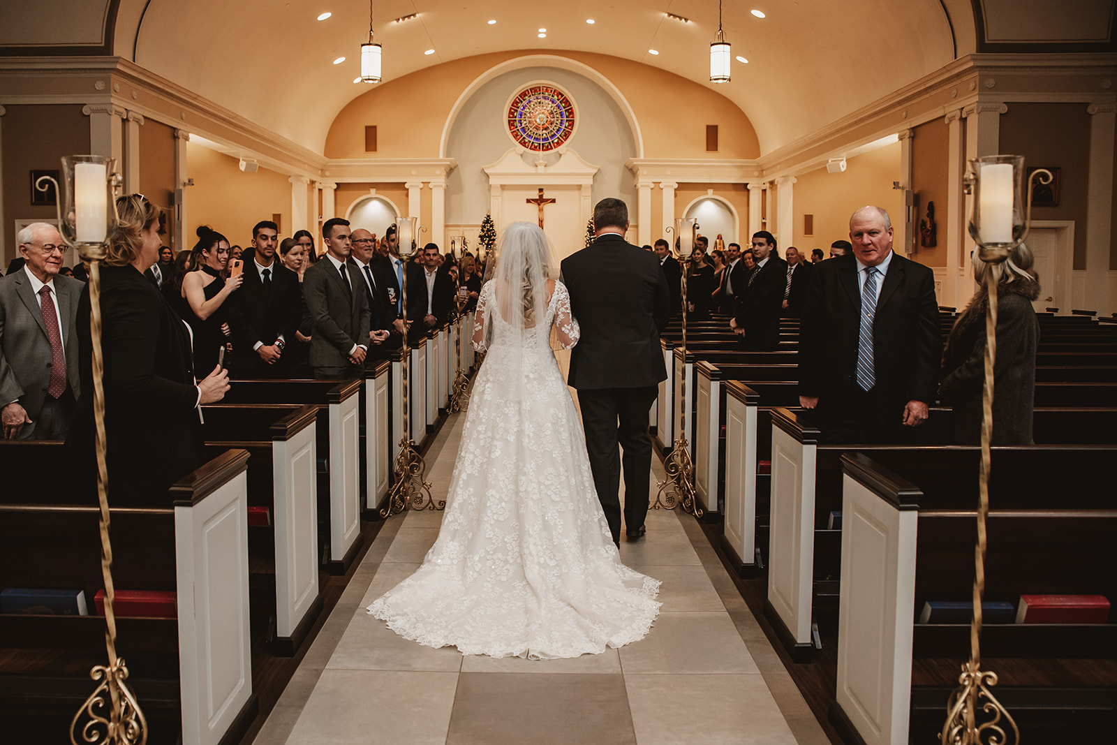Chevy Chase Country Club Wedding Photo - ceremony in St James Catholic Church
