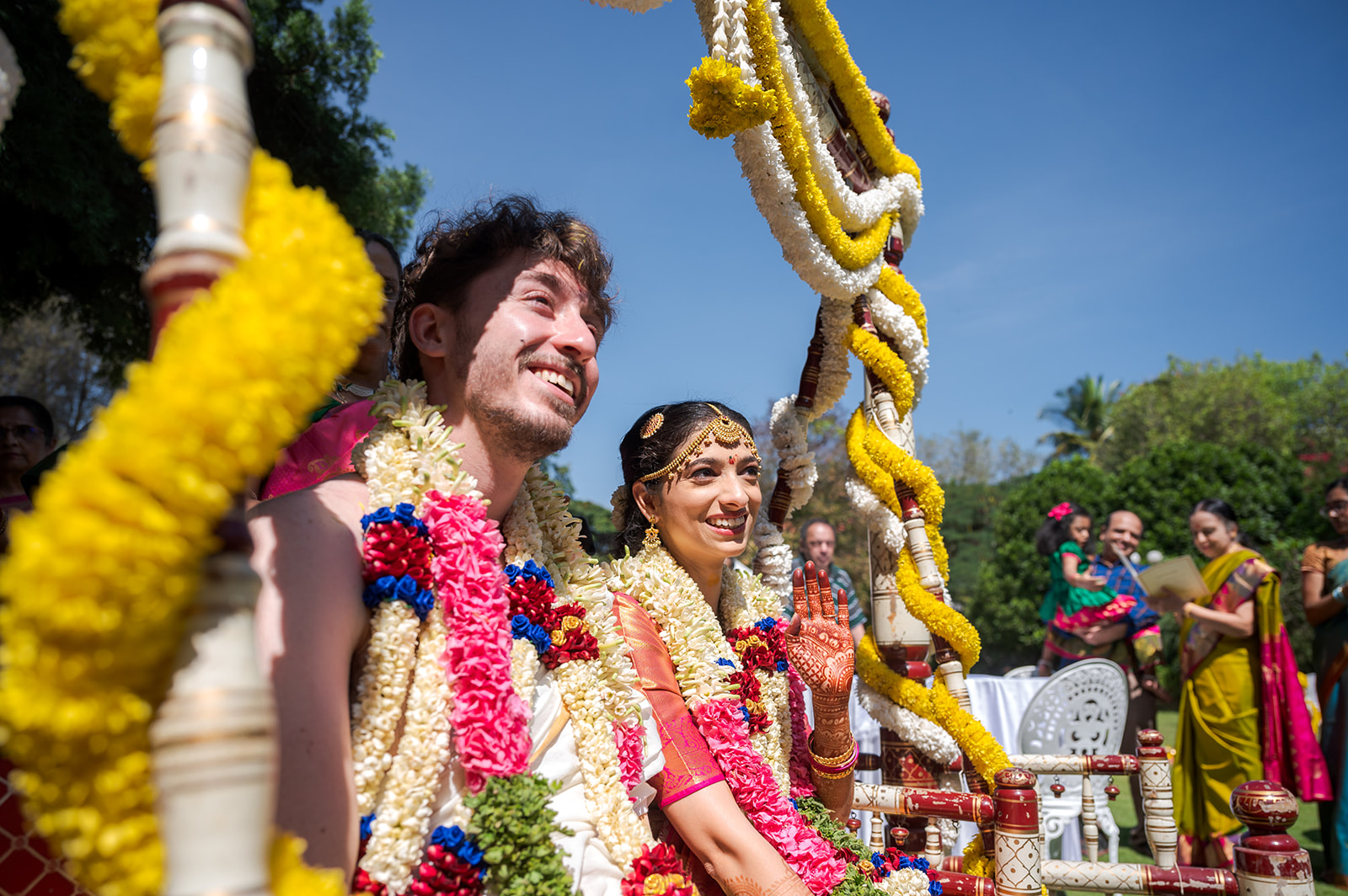 Tamil Brahmin wedding of American origin boy and Bangalore girl at Mysore. 