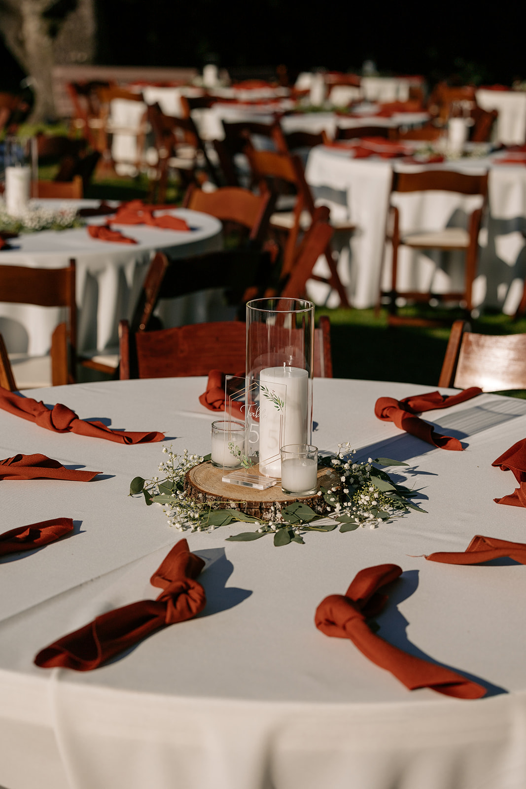 griffith house wedding anaheim california auburn red wedding table decorations ideas rustic wedding reception party