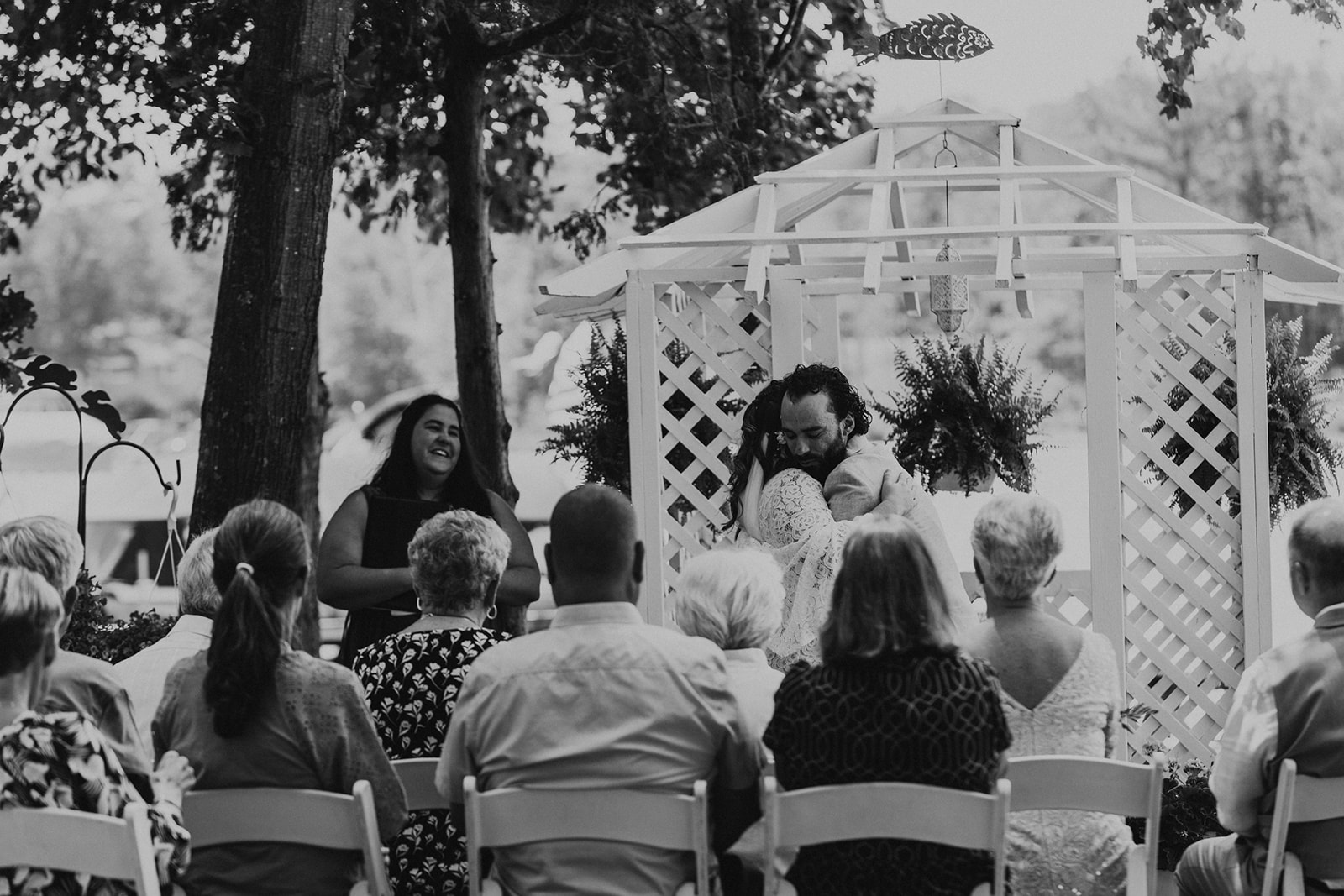 backyard intimate wedding ceremony Brianna Kirk Photography