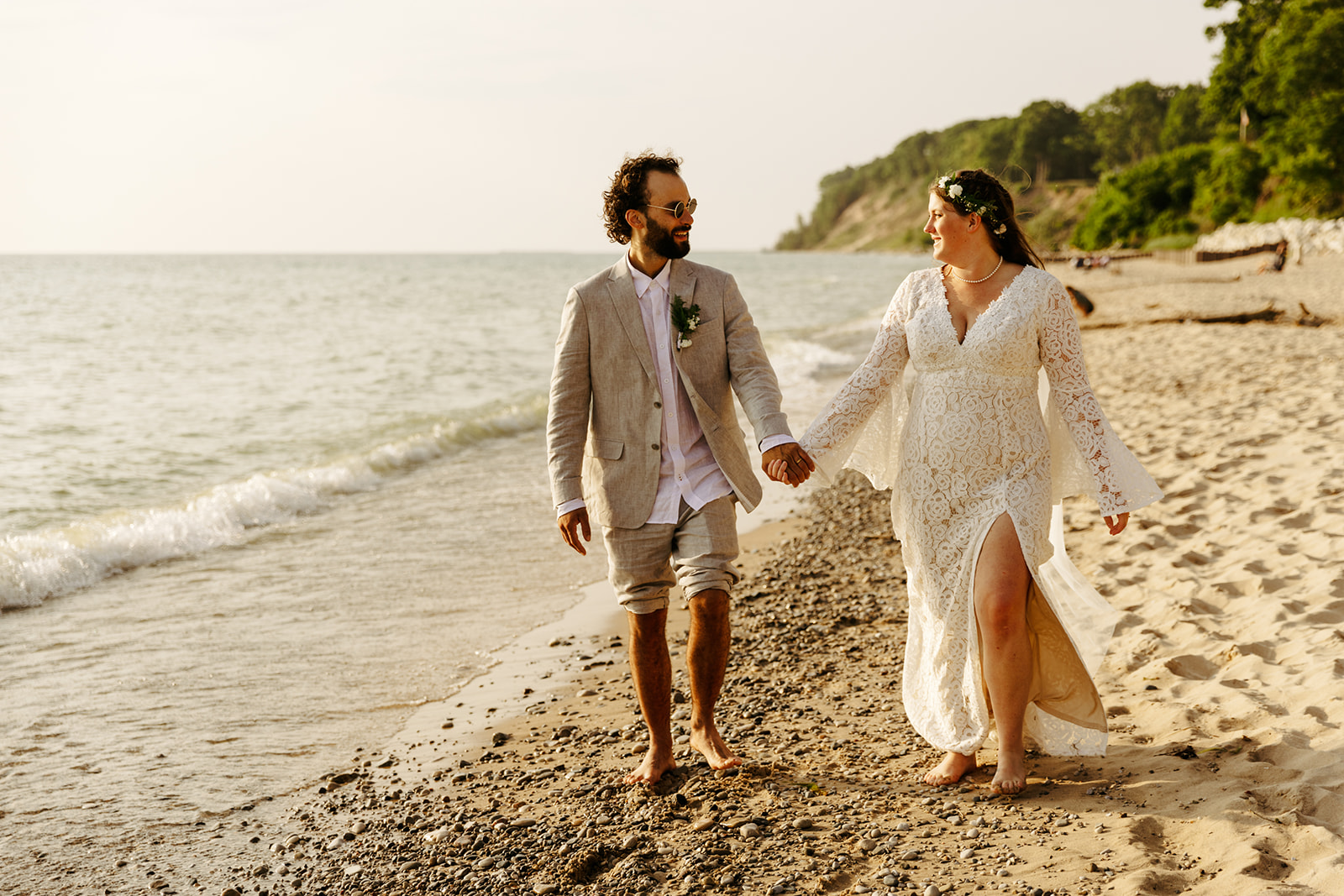 editorial and documentary beach sunset wedding portrait inspiration Brianna Kirk Photography