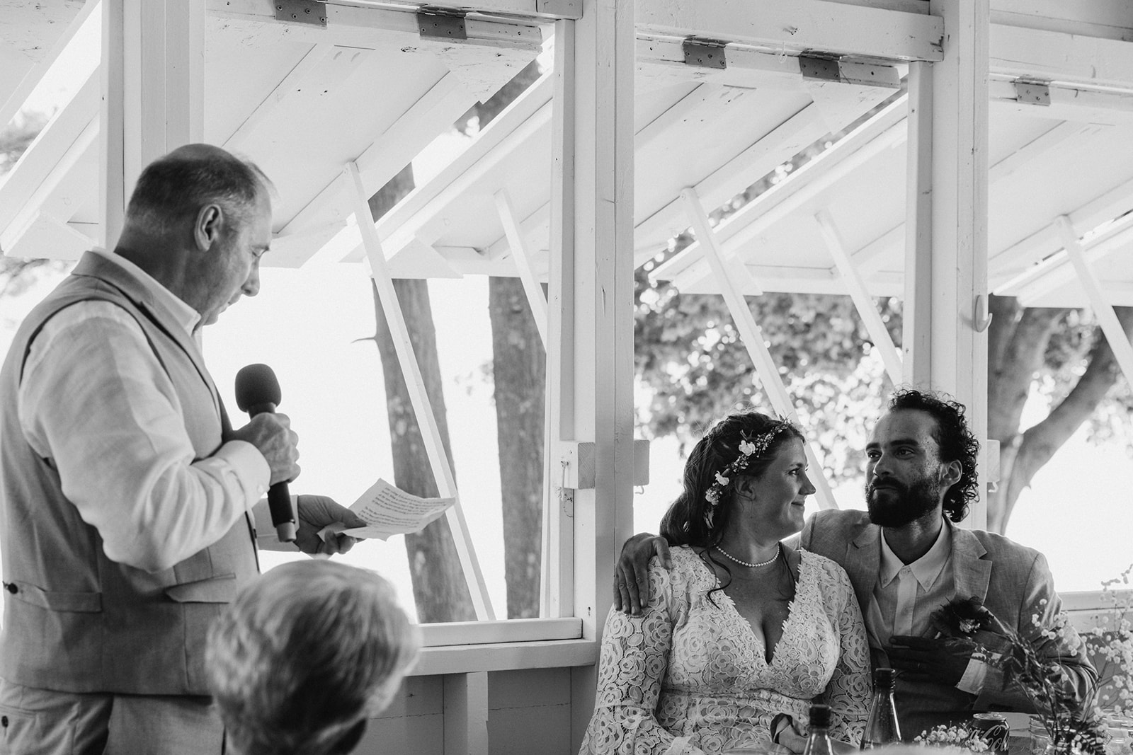 emotional wedding reception speeches photodocumentary moment Brianna Kirk Photography