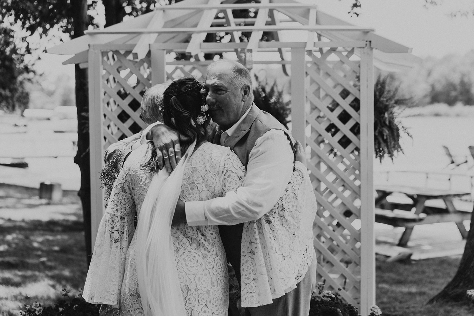 father daughter emotional moment at ceremony Brianna Kirk Photography