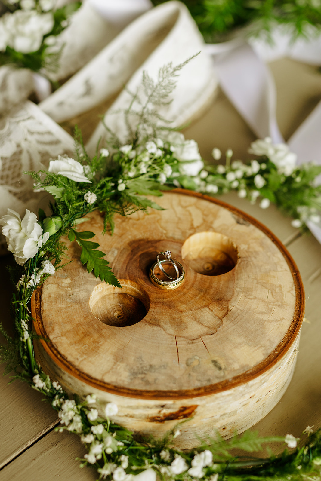 homemade ring box forest inspired wedding details Brianna Kirk Photography