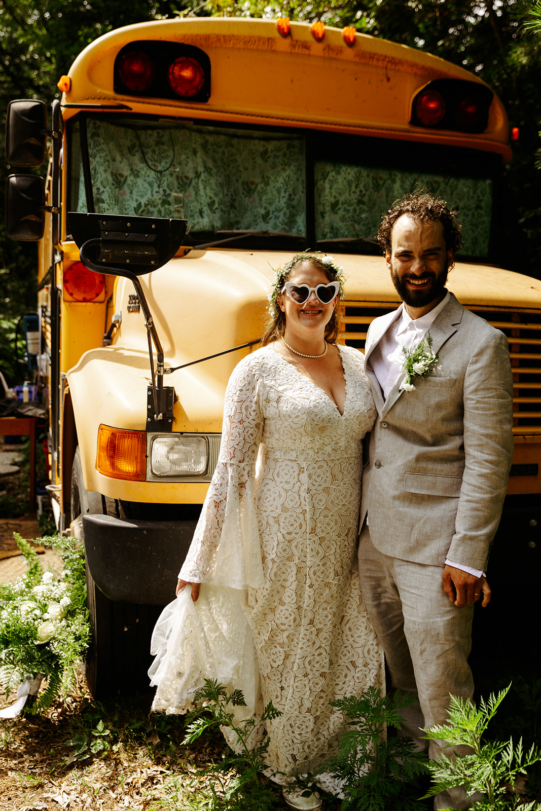 nomad school bus conversion wedding van life Brianna Kirk Photography