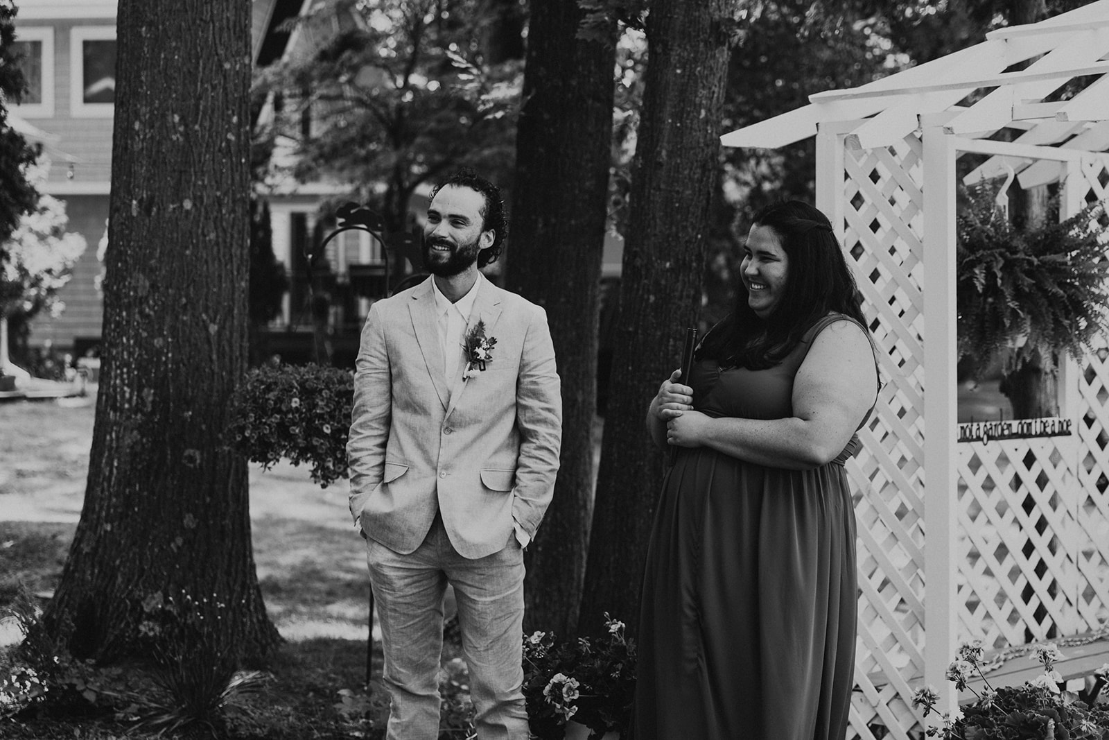 outdoor microwedding ceremony Pentwater Michigan Brianna Kirk Photography