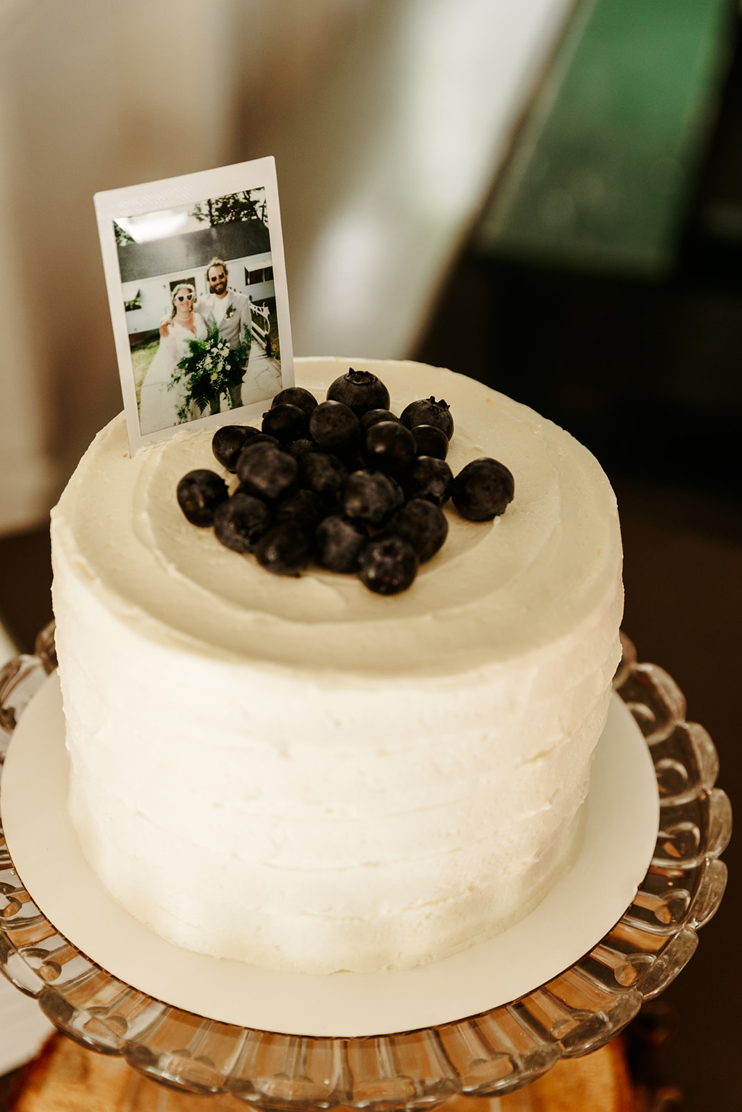 polaroid wedding cake topper Brianna Kirk Photography
