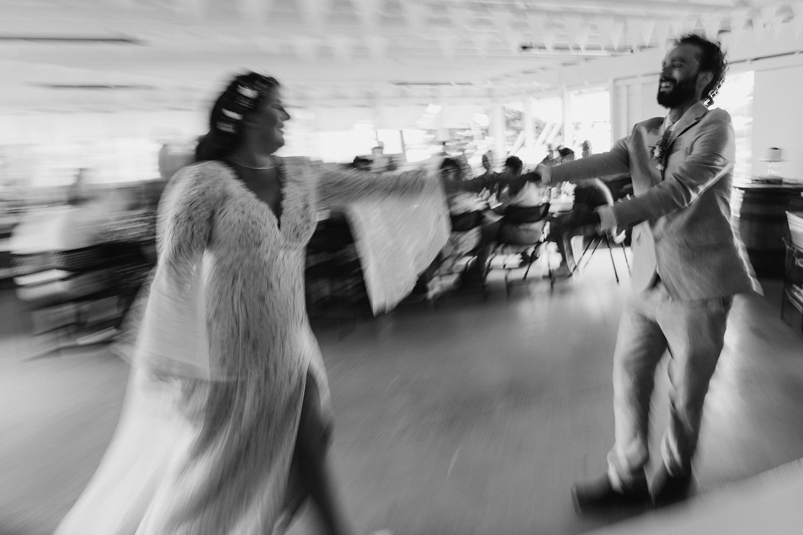 wedding first dance fun motion blur Brianna Kirk Photography