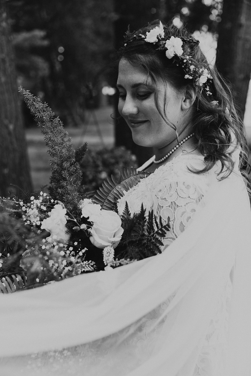 wedding flower crown inspiration forest wedding Brianna Kirk Photography