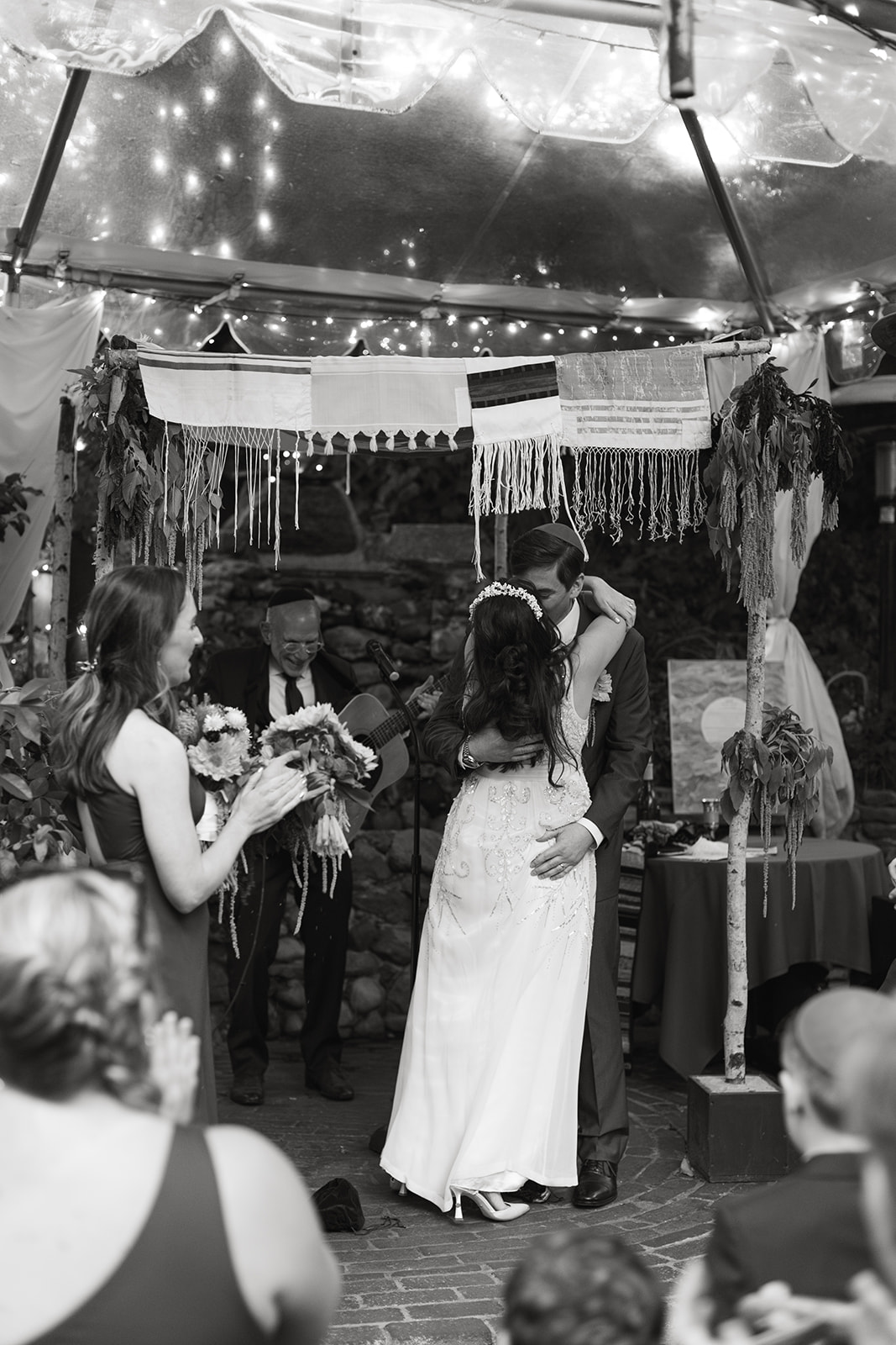 inn of the seventh ray wedding topanga california socal tallit sheva brachot jewish wedding tradition breaking glass