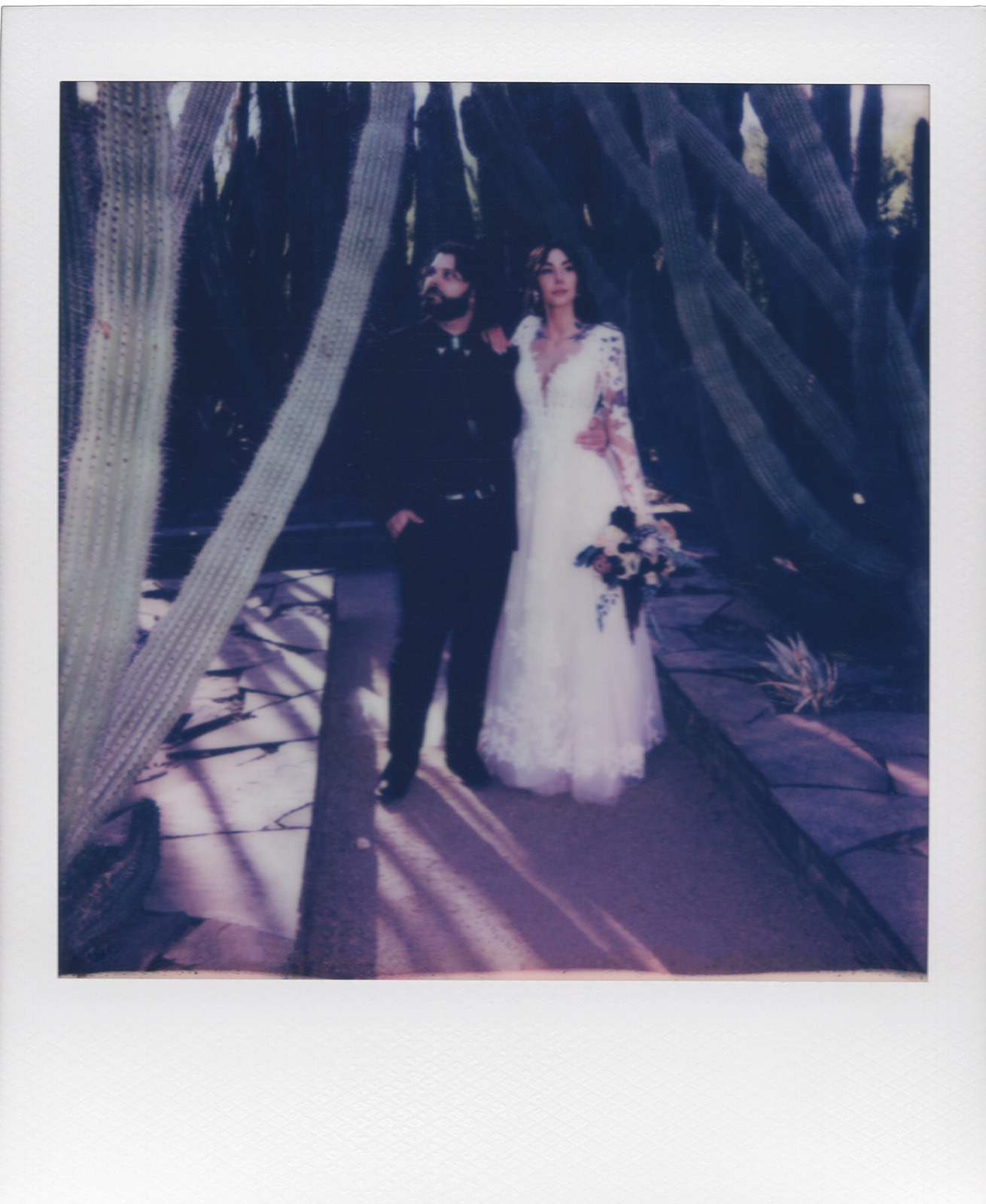 arizona editorial desert western film wedding photography instant polaroid wedding brianna kirk photography