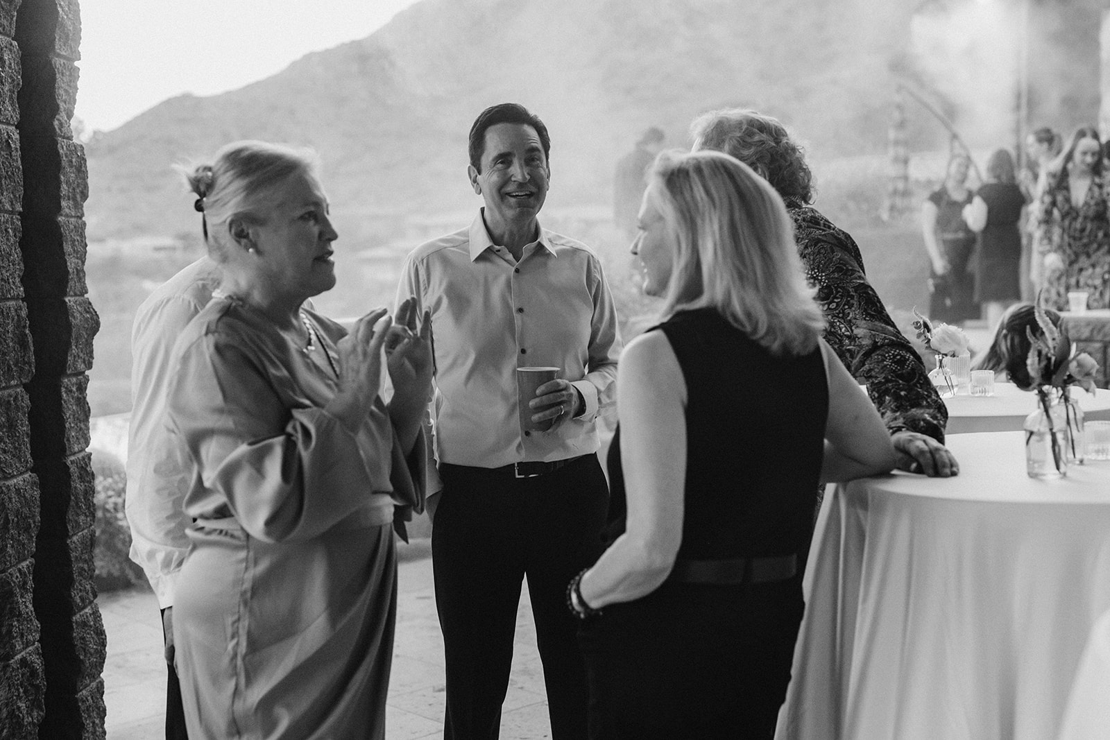 documentary family candids at outdoor wedding reception in phoenix arizona brianna kirk photography